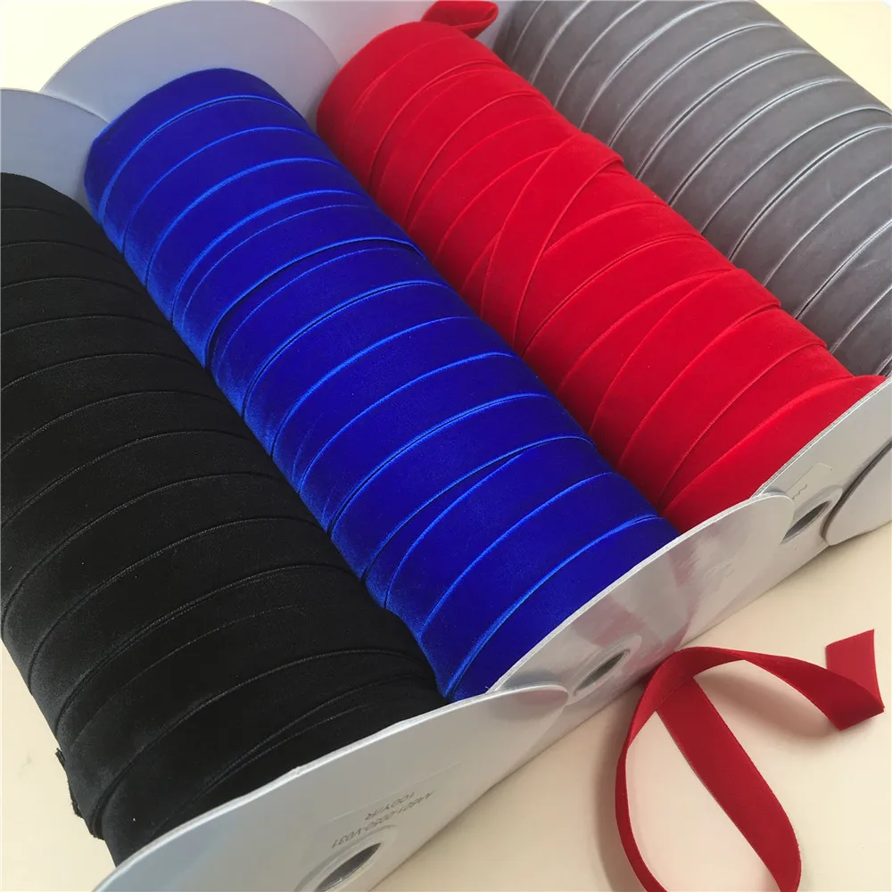 30colors Choices 25mm X 25yards (none stretch) single face nylon velvet ribbon velour ribbons webbing DIY accessories