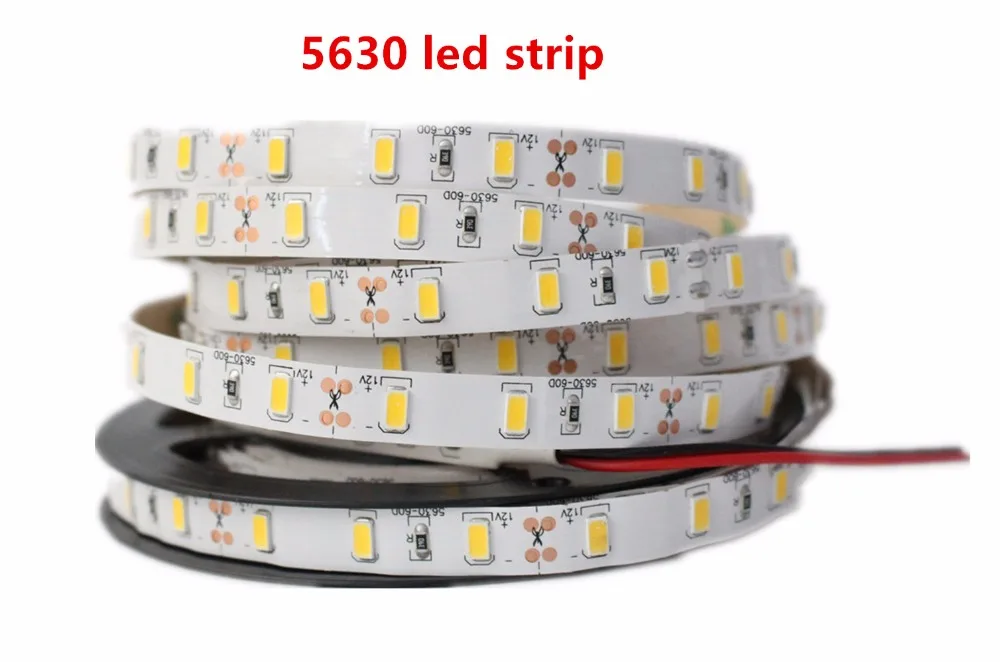 5m 5630 LED strip Light not waterproof Lighting 300leds/roll white/ warm white led lights for decoration