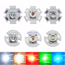 10PCS   XR-E XRE Q5 Warm White Red Blue Green Yellow High Power LED Light 16mm Or 20mm PCB