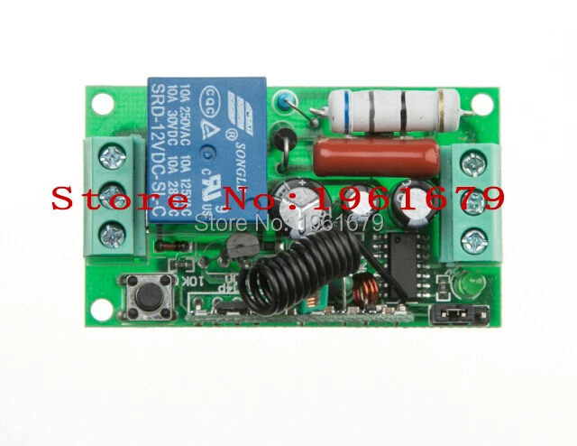 AC 220 V  10 A  1 channel   RF Wireless Remote Control  55*32*17 mm 1  Receiver  +2 Transmitter 315 mhz or 433 mhz