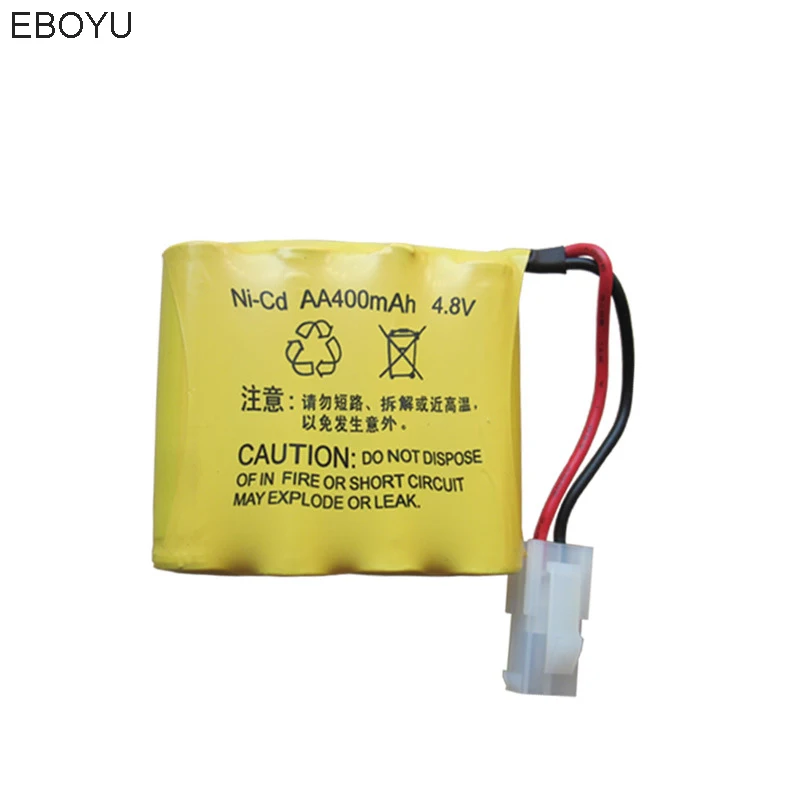 

EBOYU 4.8V 400mAh Rechargeable Ni-cd AA Battery Pack 5559 2P Plug for Huanqi 508 550 RC Tank 605 611 RC Car And Other RC Toys