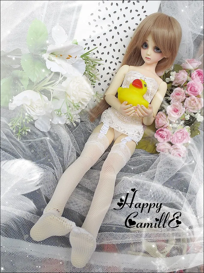 1/4 1/3 schaal BJD kleding BH's + slips + kousen pak voor BJD/SD pop accessoires, niet inbegrepen pop, schoenen, pruik en andere 1219