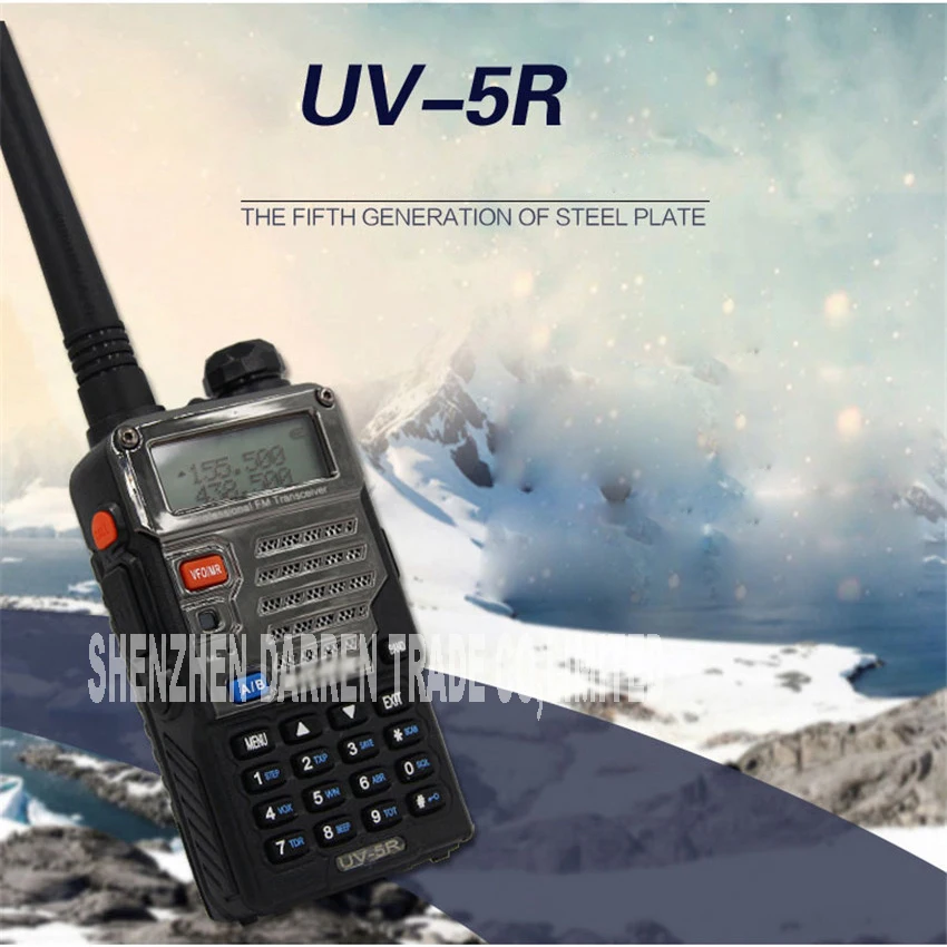 New arrival DC7.4V 7W 2800mAH Dual-band guard  UV-5R walkie-talkie with12cm antenna 128 groups Channel Five-color optional Hot