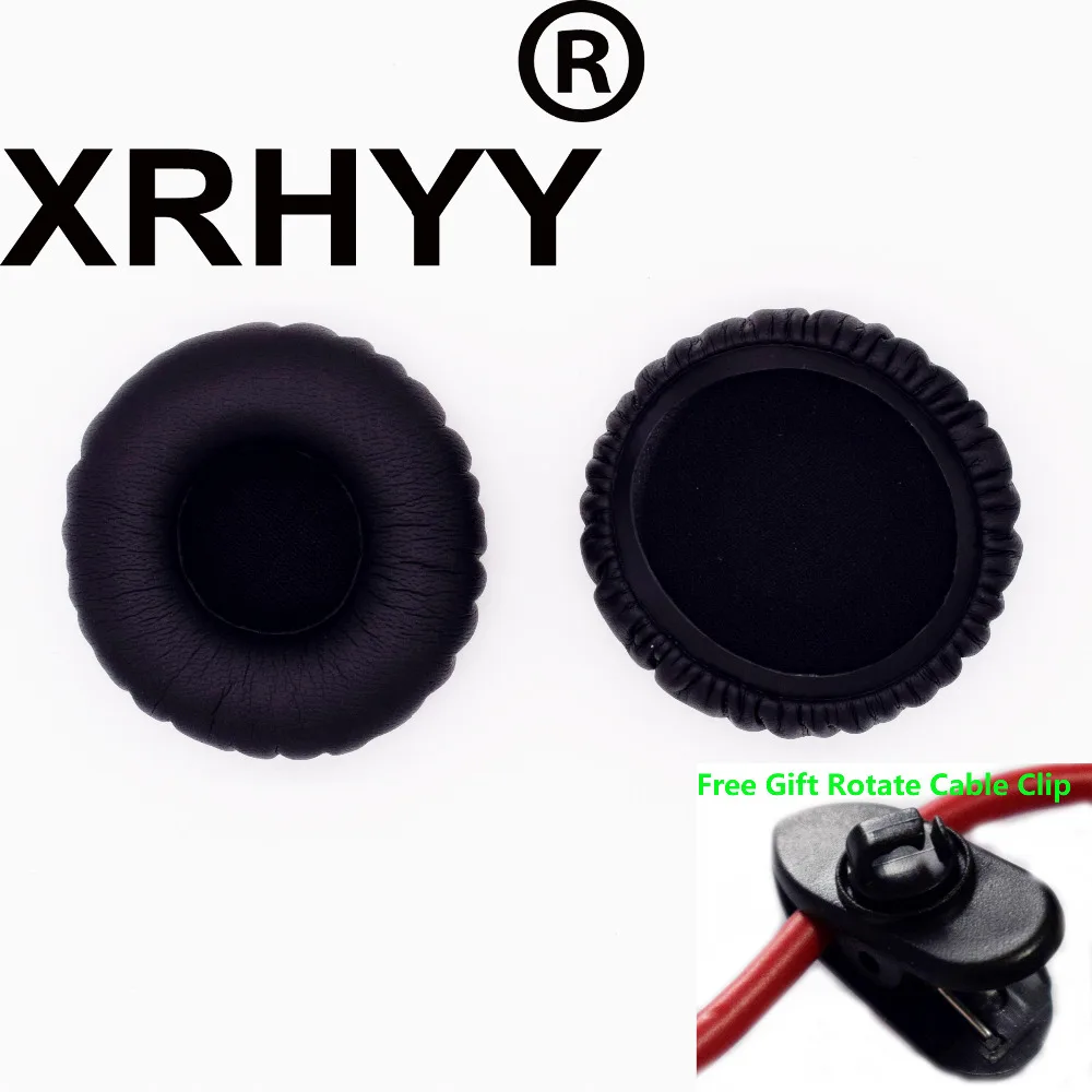 XRHYY Replacement Earpad Ear Pads Cushion For AKG Y40/ Y45BT/ Y45/ Y50/ Y55, Sennheiser PX100 PX200 Headphone +Rotate Cable Clip