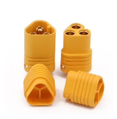 Aerops Original AMASS MT30 2mm 3 pole Bullet Connector Plug Set For RC ESC to Brushless Motor to Brushless Pump