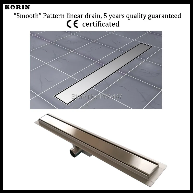 

500mm "Smooth" Style Stainless Steel 304 Linear Shower Drain, Horizontal Drain, Shower Floor Waste, Linear Shower Channel