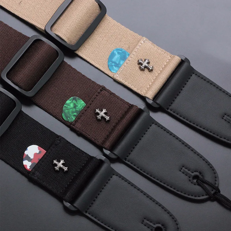 Cotton folk wood guitar straps Pluggable dial the slice of the electric guitar bass personality guitar straps cross straps