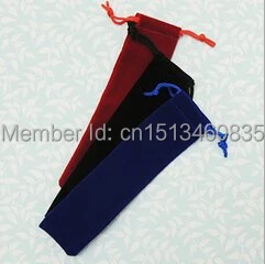 

High quality3.5*17cm velvet jewelry pouch velvet pouch pen pouch velvet recorder pen pouch chopsticks bag customize wholesale