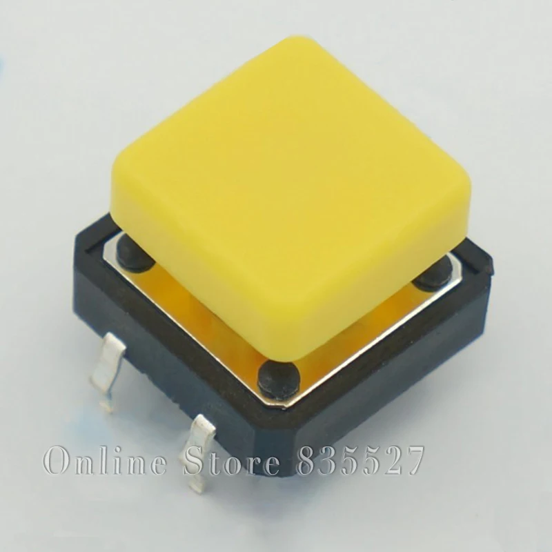 1000pcs/lot A14  square key cap 12*12*7.3mm Button cap switch cap 12 * 12 * 7.3 mm hat white blue red black green