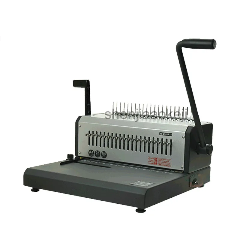 21holes Manual Comb Binding Machine A4 size Binder rubber ring clip punching machine paper document binder 400 sheets binding