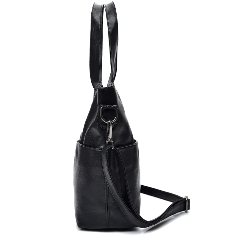 Borse da donna Casual in composito con cerniera in pelle Tote Casual borsa a tracolla a spalla in tinta unita borsa morbida da donna Versatile