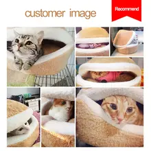 Warm Cat Hamburger Bed Winter #3