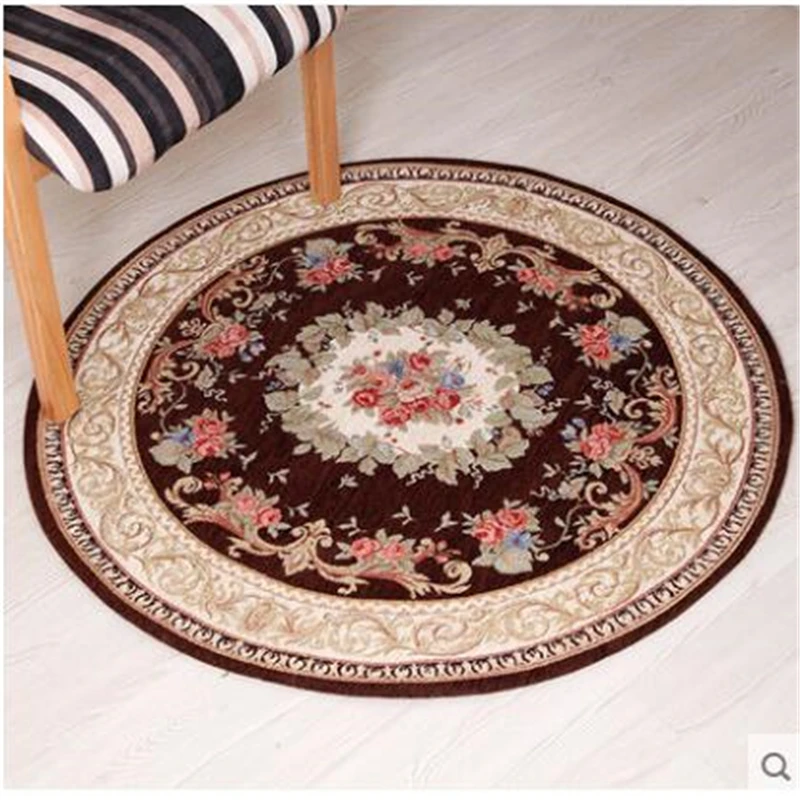 

beibehang European Round Carpet Living Room Carpet Swivel Chair Computer Chair Hanging Household Dining Room Bedroom Carpet