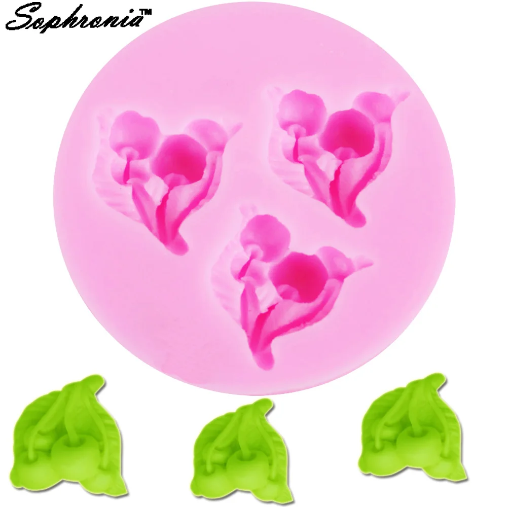 

10pcs/set F1210 Cherry Fruit Chocoate Silicone Molds Fondant Cake Decorating Tools Baking Cupcake Candy Jelly Clay Moulds