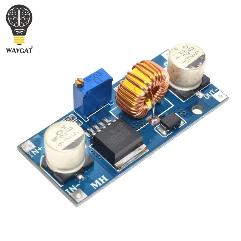5A XL4015 DC-DC 4-38 V do 1.25-36 V 24 V 12 V 9 V 5 V step Down regulowany moduł zasilania LED bateria litowa ładowarka z radiatorem — zdjęcie 3