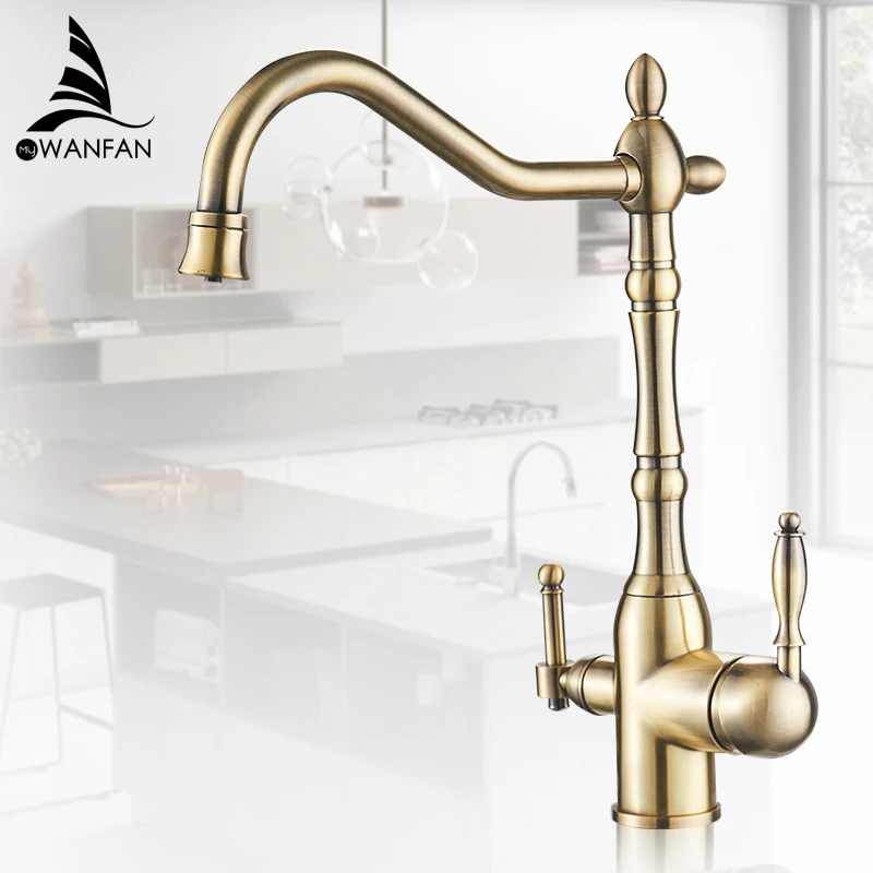 

Kitchen Purify Faucets Gold Mixer Tap Cold and hot 360 Rotation with Water Purification Features Kitchen Crane Tap MH-0193