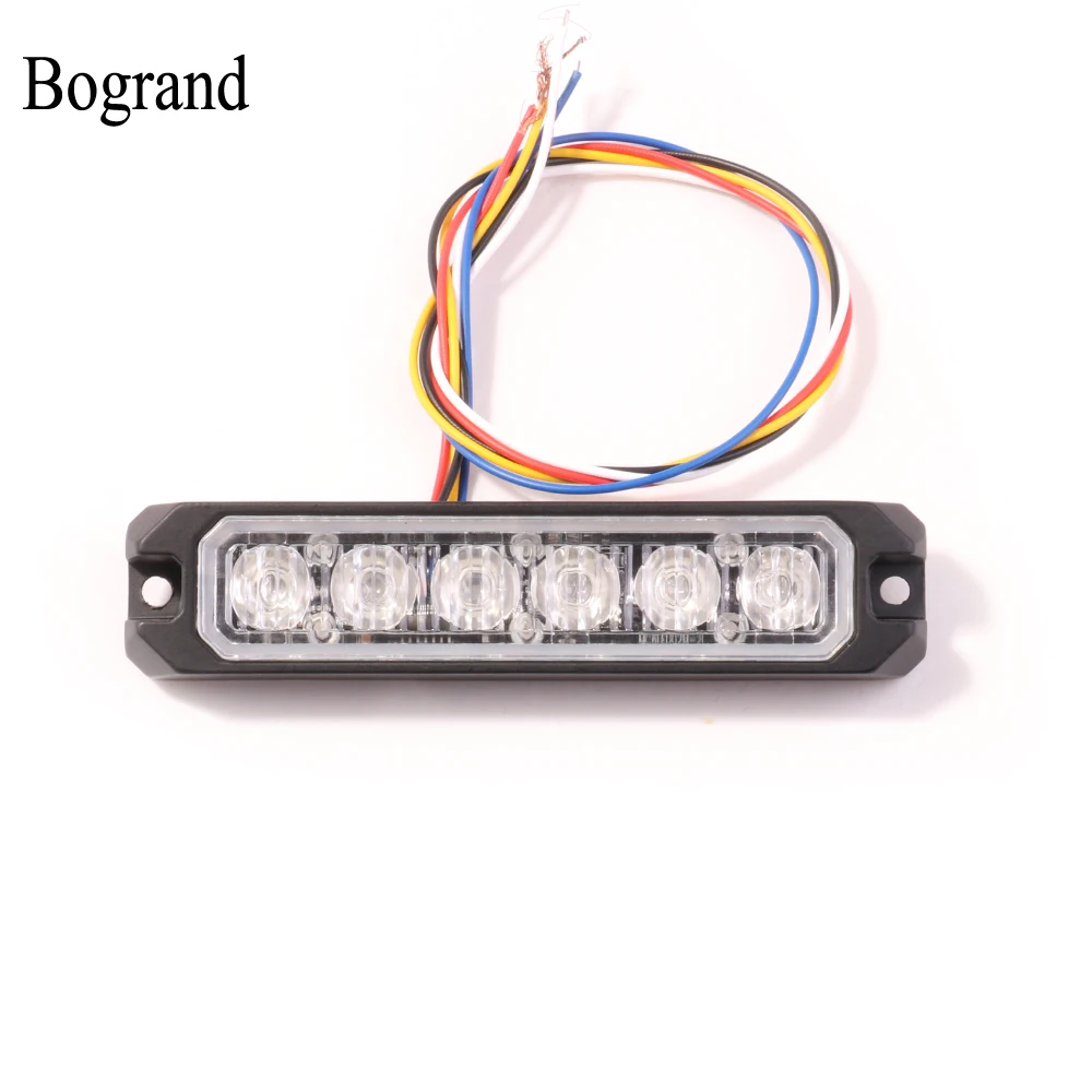 Bogrand Ultra-thin Led Flash Strobe Light Waterproof Ip65 Flashing Light 24v Ambulance Emergency Lights 18w