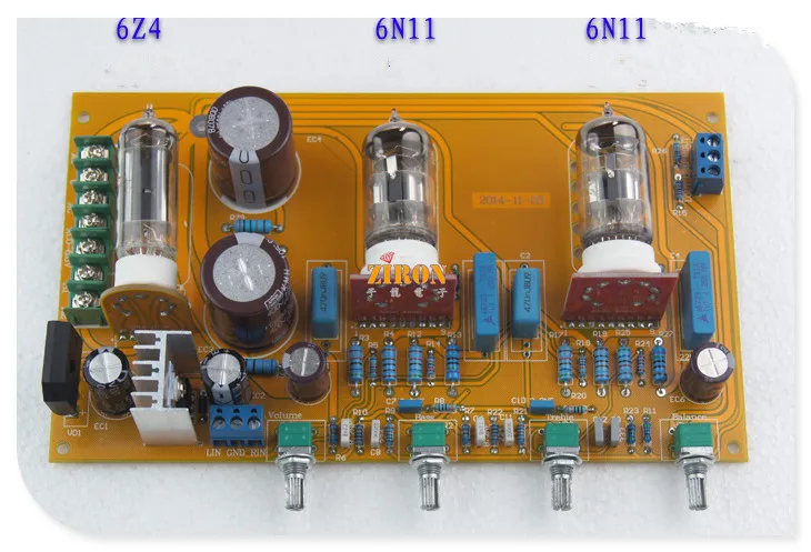 6Z4 tube rectification 6N11 Tube Amp Preamp Vacuum Tube PreAmplifier board With tone