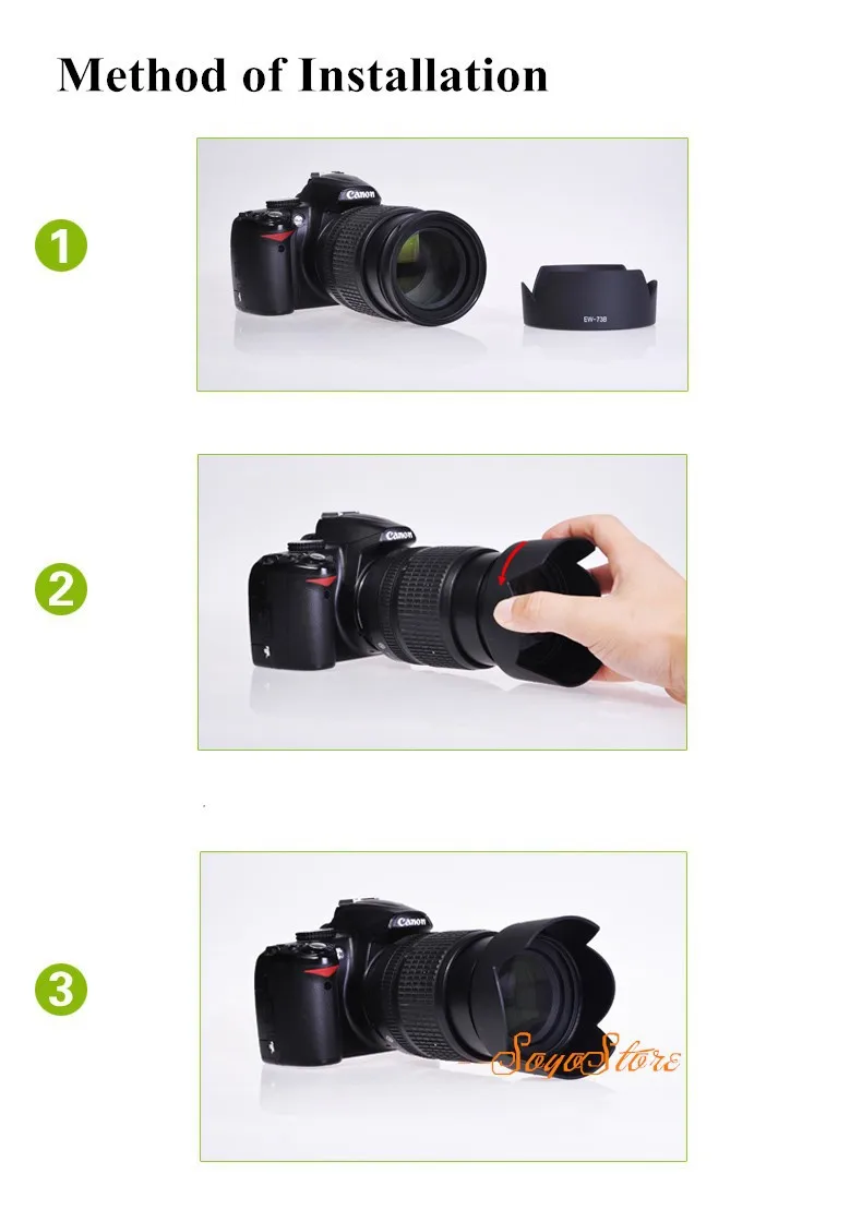 Reversable EW-60C II 58mm ew60c Lens Hood for Canon EOS 700D 100D
