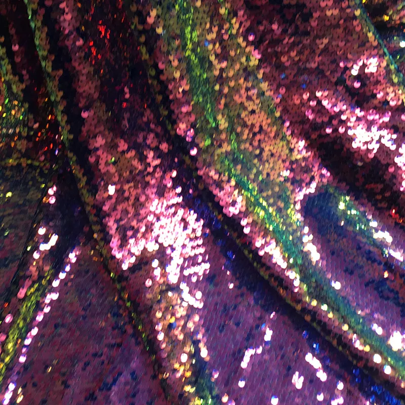 1Meter 23Colors NEW Shiny Tulle Mesh Sequined Lace for Table Decoration Dresses Sewing High Quality 5MM Sequins Fabric Patchwork