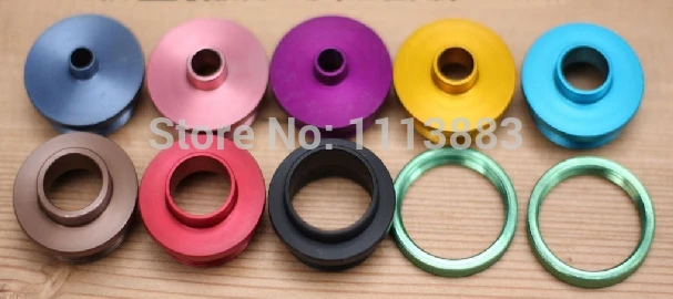 8PCS Aluminium Template Guide Router Bushings + 2PCS Locknuts