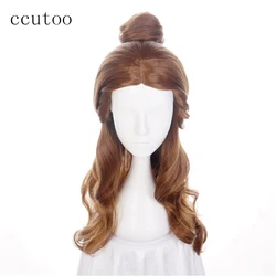 ccutoo Beauty and the Beast Bella Princess Synthetic Hair Wig With Bun Hairstyle Halloween Costume Party Cosplay Wigs