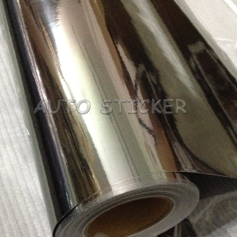 Best Black Chrome Car Wrap Vinyl high stretchable With Air Bubble Free Vehicle Covering Flexible Chrome foil 1.52*20M/Roll