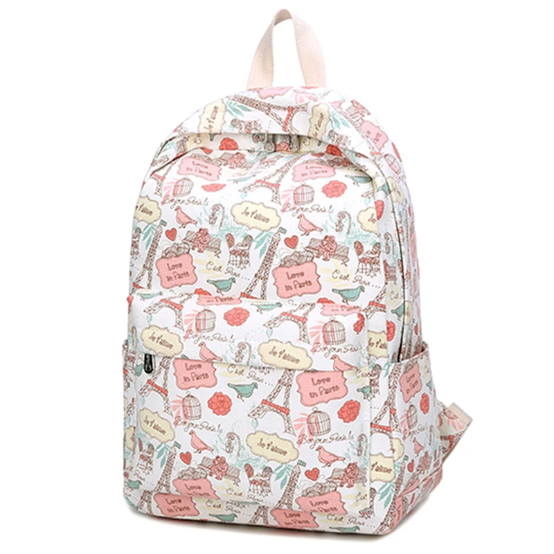 Tourya – sac à dos en toile imprimé de dessin animé pour femmes, sac d'école pour adolescentes, cartable de voyage pour ordinateur portable