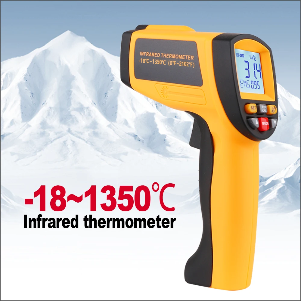 RZ Non-Contact Infrared Digital Thermometer Temperature Controller Gun outdoor IR Thermometer GM1350