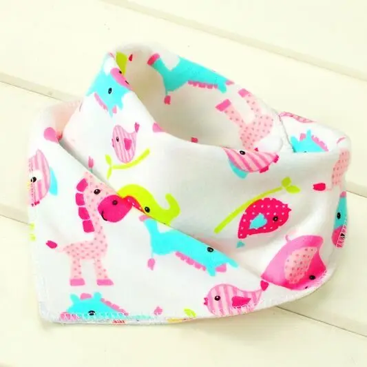 5pc/lot Baby Bibs 100% Cotton Triangle Head Scarf Boy Kerchief Girl Babador Bandana Dribble Bib Bb10