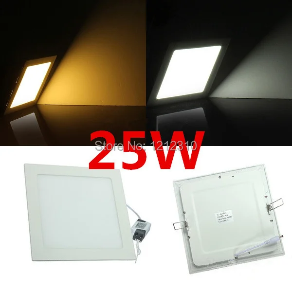 

Ultra thin design 25W LED ceiling recessed grid downlight / Square panel light 225mm, 1pc/lot free shipping