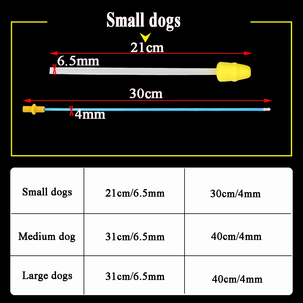10set Professional Canine Dog Pet Dogs Artificial Insemination Pipes Pipe Tube Deferens Disposable Catheter Foam Tip Accurate