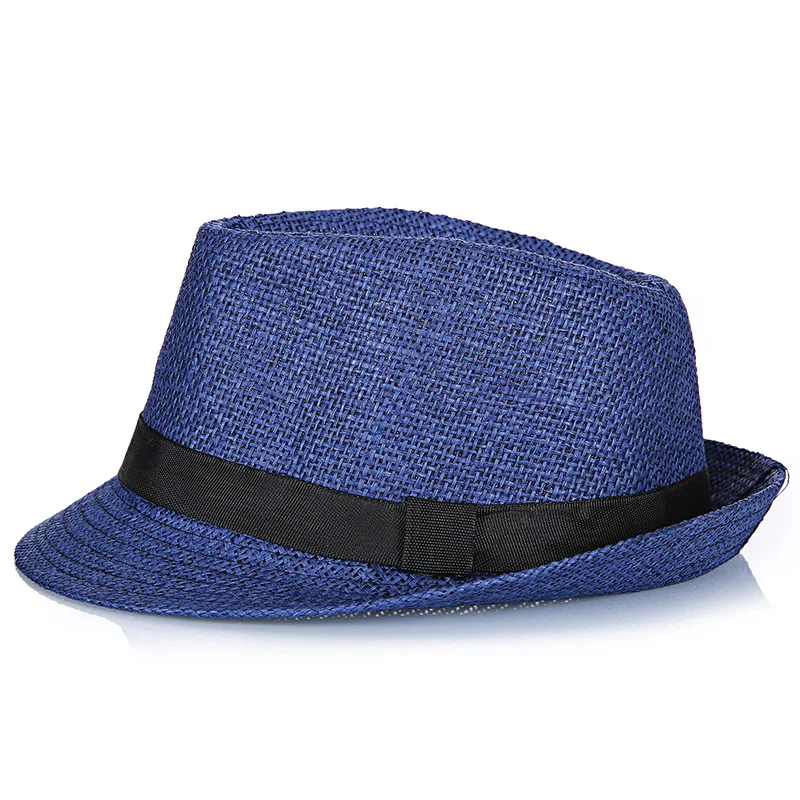 Middle aged and elderly men summer flax breathable small cap travel visor cap collapsible straw，Wide brimmed straw hat，Beach cap