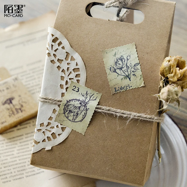 45 Pcs/pack Forest Story Vintage Decorative Adhesive Stickers Scrapbooking Diy Diary Album Stick Label For Gift image 3