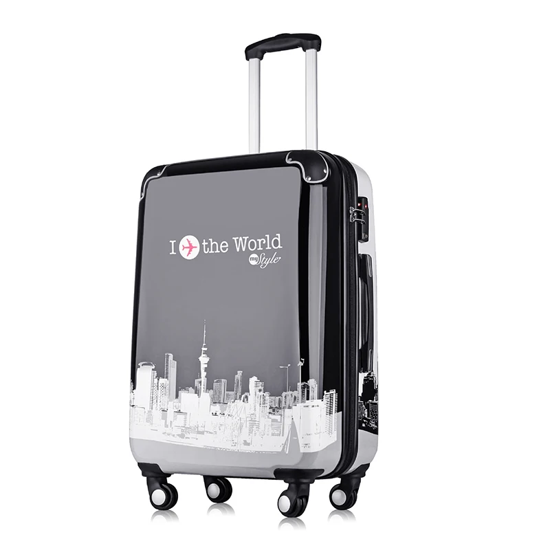 Letrend Creatieve Vrouwen Rolling Bagage Spinner Koffers Wielen Trolley Wachtwoord Reistas 20 Inch Mannen Cabine Kofferbak