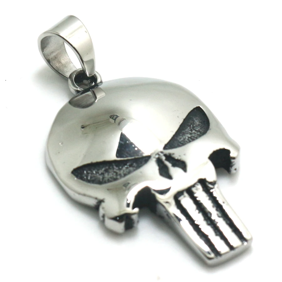 Mens Boys 316L Stainless Steel Cool Polishing The Punisher Newest Pendant