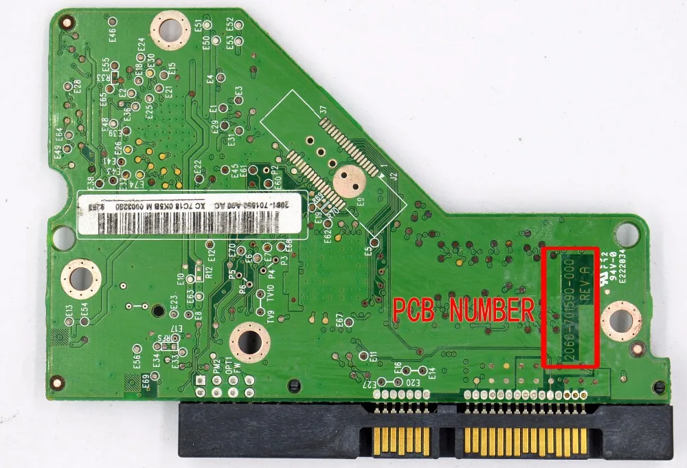 2060-701590-000 REV A REV P1 / Placa de circuito para disco duro Digital, accesorio para modelos, 2061-701590-E00, A00, 2061-701590-B00, L00, 2060-701590-000