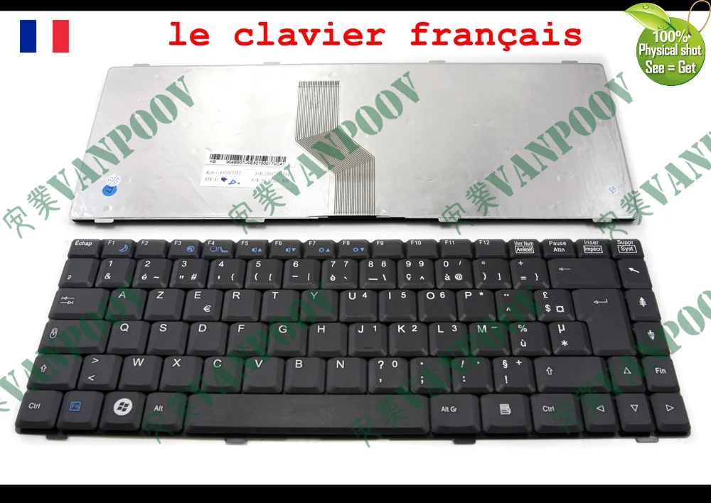 New FR Notebook Laptop Keyboard for Fujitsu Amilo Li1718 Li1720 Li2720 Li2727 Black French Clavier AZERTY Version - K020630B3