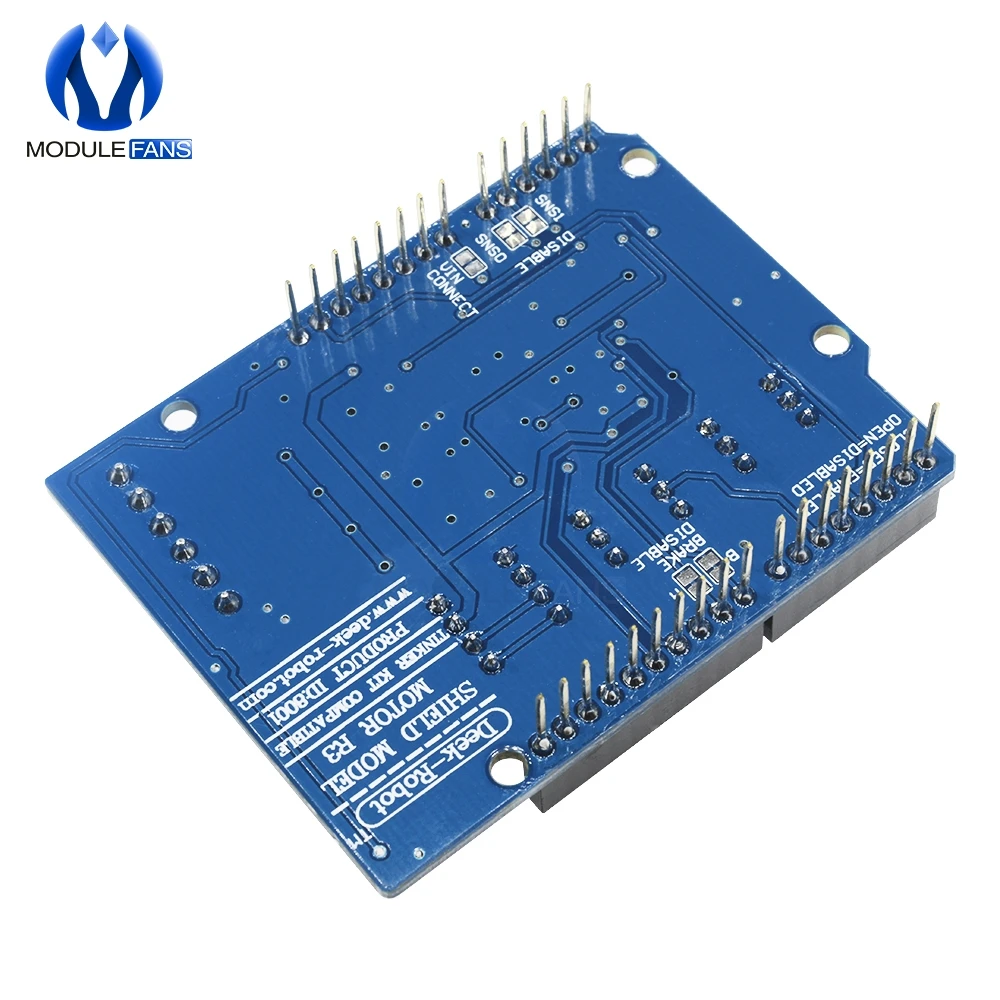 L298P L298 Schild R3 DC Motor Treiber Shield Board Modul 2A Dual Full Bridge H-Brücke 2 Weg für Arduino r3 Relais 5V 12V – Detail 7