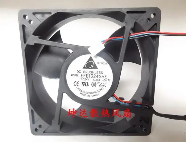 

Original Delta EFB1324SHE 24V 127*127*38MM 1.38A 3 line industrial computer inverter fan