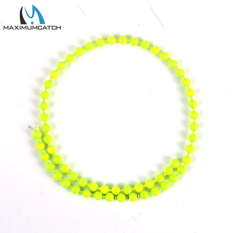 Maximumcatch 3.2/4.1mm Fly Tying Bead Chain Length 31cm Tying Bead Eyes Metal Fly Fishing Material