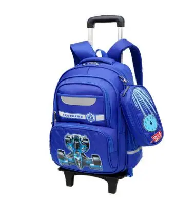 children backpack trolley for school kids Rolling bags for boy Wheeled backpack School backpack with wheels  travel trolley bag