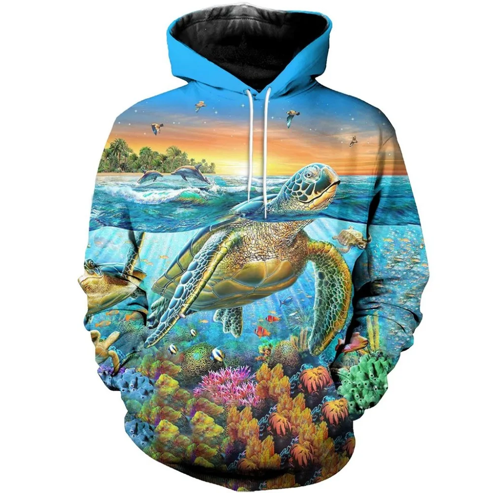 

PLstar Cosmos Fashion Men 3D hoodies 3D All over Printed sea turtle Hoodie Unisex Streetwear Harajuku hoody Tracksuits