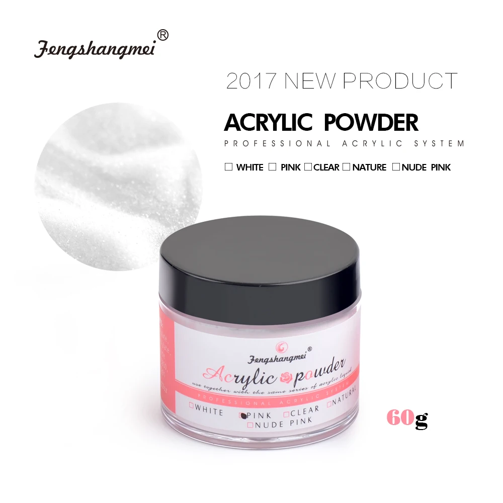 fengshangmei Clear Crystal Nail Sculpture Powder White Builder Powder Liquid For Nail Pink Nail Acrylic Powder