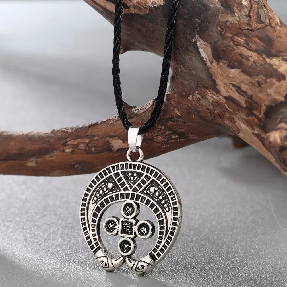 Cxwind Slavic Charm Raven Pendant Necklace Lunnitsa Antique Jewelry Fashion Men Pagan Amulet Charm Ckoker Pendant Collier