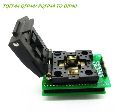 

1PCS PROGRAMMER SOCKET TQFP44 QFP44/ PQFP44 TO DIP40 / PQFP44 TO DIP44 adapter socket support MPU-51 chip