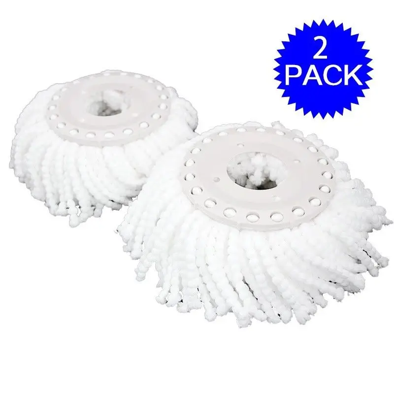 Goplus Lot Of 2 Replacement Mop Micro Head Refill For 360 Degree Easy Magic Microfiber Spinning Floor Mop Head