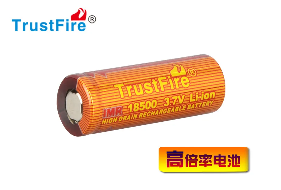 2 Cái/lốc Đèn Pin Trustfire IMR 18500 3.7V Li-ion Cao Thoát Pin Sạc Dự Phòng Cao Cấp 1100MAh Độ Phóng Đại 20A Pin