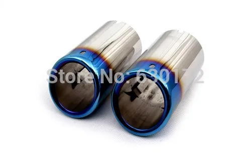 vw用の青いフレーム付きマフラーチップボルトオンスタイルフォルクスワーゲンゴルフmk7