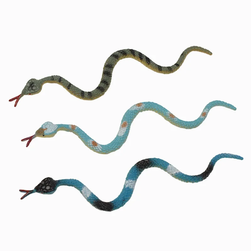 Modelo de serpente plástica de alta simulação, brinquedo assustador engraçado, brincadeira infantil, brinquedos engraçados do favor, adereço de Halloween, 12pcs